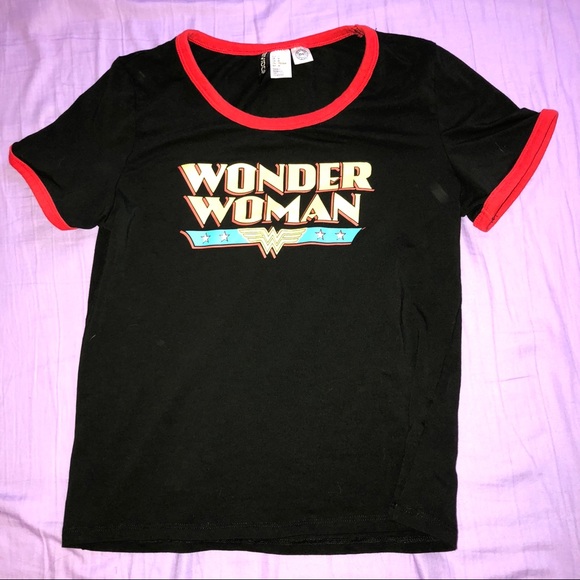 H\u0026M | Tops | Wonder Woman Ringer Tee 